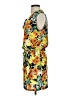 Eight Sixty 100% Polyester Tropical Yellow Cocktail Dress Size S - photo 5