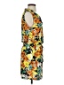 Eight Sixty 100% Polyester Tropical Yellow Cocktail Dress Size S - photo 4