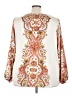 JM Collection 100% Polyester Paisley Ivory Long Sleeve Blouse Size 4X - photo 2