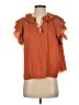 Ulla Johnson 100% Polyester Orange Short Sleeve Blouse Size 2 - photo 1
