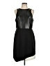 Gianni Bini 100% Polyurethane Solid Black Cocktail Dress Size L - photo 1