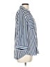 BCX 100% Polyester Stripes Blue 3/4 Sleeve Blouse Size L - photo 4
