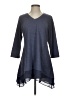 LOGO Lounge Solid Gray Casual Dress Size S - photo 1