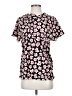 CAbi 100% Polyester Floral Pink Short Sleeve Blouse Size XS - photo 1