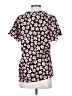 CAbi 100% Polyester Floral Pink Short Sleeve Blouse Size XS - photo 2