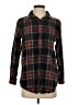 L.L.Bean 100% Cotton Plaid Black Long Sleeve Button-Down Shirt Size XS - photo 1