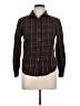 Kate Hill Plaid Black Long Sleeve Button-Down Shirt Size 10 (petite) - photo 1