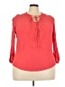 G.I.L.I. 100% Viscose Solid Orange Red 3/4 Sleeve Blouse Size 22 - photo 1