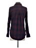 Tinsel 100% Rayon Plaid Burgundy Long Sleeve Button-Down Shirt Size S - photo 2