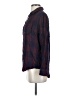 Tinsel 100% Rayon Plaid Burgundy Long Sleeve Button-Down Shirt Size S - photo 5