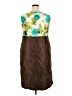 Le Bos 100% Polyester Tropical Brown Cocktail Dress Size 18w - photo 2