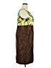 Le Bos 100% Polyester Tropical Brown Cocktail Dress Size 18w - photo 4