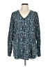 Not Your Daughter's Jeans 100% Polyester Teal Long Sleeve Blouse Size L - photo 1