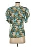 Allison 100% Polyester Blue Short Sleeve Blouse Size S - photo 2