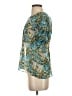 Allison 100% Polyester Blue Short Sleeve Blouse Size S - photo 5