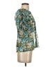 Allison 100% Polyester Blue Short Sleeve Blouse Size S - photo 4