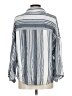 Molly Green Stripes Gray 3/4 Sleeve Button-Down Shirt Size L - photo 2