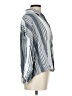 Molly Green Stripes Gray 3/4 Sleeve Button-Down Shirt Size L - photo 4