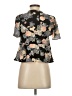 Kimchi Blue 100% Polyester Floral Black Short Sleeve Blouse Size S - photo 2