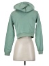 Shein 100% Polyester Green Zip Up Hoodie Size S - photo 2