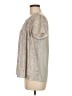 Left Coast by Dolan Metallic Silver Short Sleeve Blouse Size M - photo 5