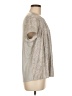 Left Coast by Dolan Metallic Silver Short Sleeve Blouse Size M - photo 4