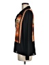Glam 100% Polyester Graphic Black Long Sleeve Blouse Size M - photo 5