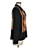 Glam 100% Polyester Graphic Black Long Sleeve Blouse Size M - photo 4