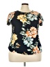 Van Heusen 100% Polyester Blue Black Short Sleeve Blouse Size XXL - photo 1