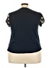 Van Heusen 100% Polyester Blue Black Short Sleeve Blouse Size XXL - photo 2