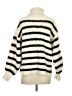 Line & Dot 100% Polyester Stripes Ivory Turtleneck Sweater Size XS - photo 2