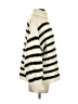 Line & Dot 100% Polyester Stripes Ivory Turtleneck Sweater Size XS - photo 4