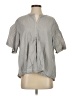 M.S.S.P. 100% Cotton Gray Short Sleeve Blouse Size XS - photo 1