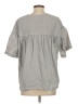 M.S.S.P. 100% Cotton Gray Short Sleeve Blouse Size XS - photo 2