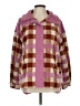 Varley 100% Polyester Plaid Pink Coat Size L - photo 1
