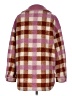 Varley 100% Polyester Plaid Pink Coat Size L - photo 2