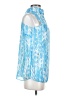 Etcetera Blue Sleeveless Blouse Size 2 - photo 4