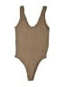 Zara Solid Tan One Piece Swimsuit Size Med - Lg - photo 1