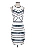 Adelyn Rae Stripes White Casual Dress Size S - photo 1