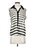 Dizzy Lizzy 100% Polyester Stripes Gray Sleeveless Blouse Size S - photo 1
