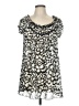 Net City Chic Silver Short Sleeve Blouse Size 8 - photo 1