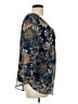 St. John's Bay 100% Polyester Blue 3/4 Sleeve Blouse Size L - photo 4