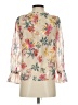 Ann Taylor LOFT 100% Polyester Floral Multi Color Ivory 3/4 Sleeve Blouse Size XXS - photo 2