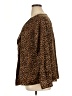 Dana Buchman 100% Polyester Animal Print Brown Long Sleeve Blouse Size 1X - photo 5