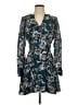 Parker Print Teal Cocktail Dress Size 4 - photo 1