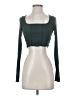 Shein Green Long Sleeve Top Size 2 - photo 1