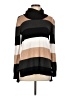 Cable & Gauge Stripes Black Turtleneck Sweater Size L - photo 1