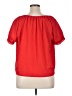 TeXTURE & THREAD Madewell Red Short Sleeve Blouse Size XL - photo 2