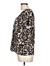 Socialite Animal Print Brown Short Sleeve Blouse Size L - photo 5