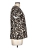 Socialite Animal Print Brown Short Sleeve Blouse Size L - photo 4
